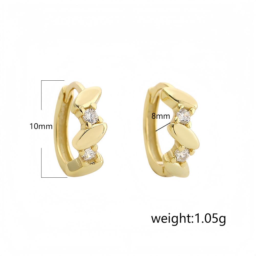 Fashion 925 Sterling Silver Irregular Hoop Earring 18K Gold Plated Minimalist Zircon Hoop Earring Jewelry for Women