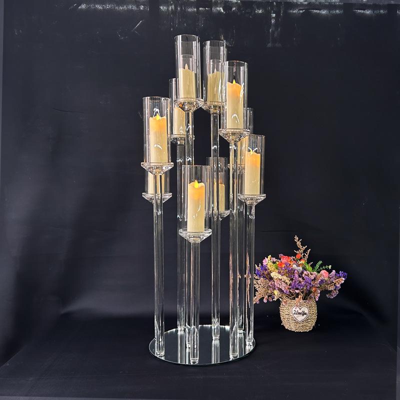 European Crystal Candlestick - Elegant Wedding & Home Décor Candle Holder