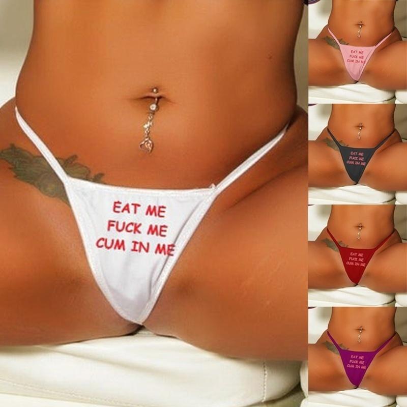 

Женщины Сексуальное нижнее белье Стринги Письмо Печатное белье G Стринговые трусики Дамские трусы