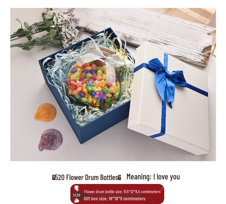 Pentagon Folded Star Tube - Lucky Star Straw Material Wishing Bottle Gift for Students