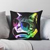Rainbow Music Cat Square Pillowcase Polyester Linen Velvet Pattern Zip Decor Home Cushion Cover
