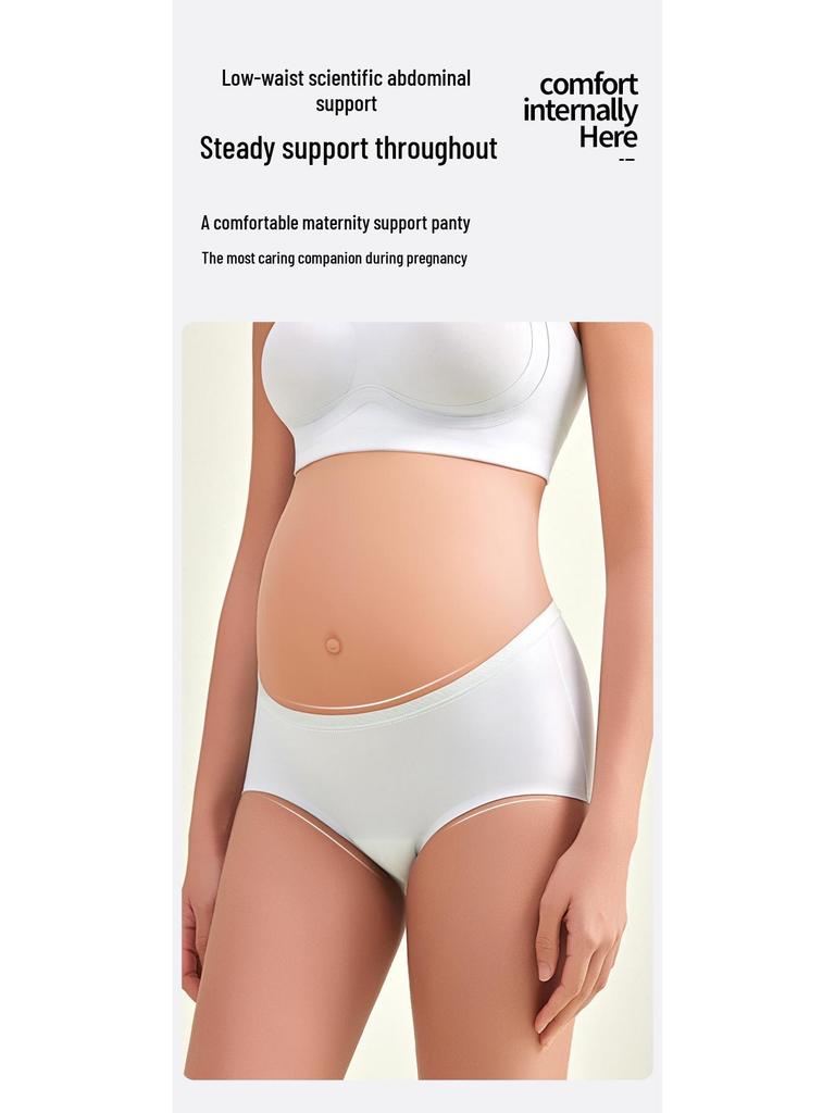 Plus Size Maternity Tummy Support Shorts - Seamless, Breathable, Mid-Waist, Cotton Crotch, Spring/Summer Pregnancy & Postpartum Underwear.