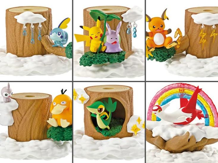 Re-ment Pokemon Collect Stack Pokemon Forest 7 Weather Tree BOX product, 6 types, 6 pieces