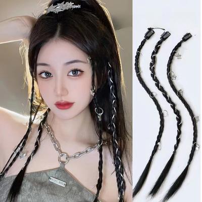 Sweet Cool Buckle Wig Braid Hair Clip Spice Girl Simulation Braid Braid Clip Dreadlocks Boxing Braid Hair Accessories