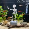 Air Driven Dancing Skeleton Aquarium Bubbler Plastic Movable Oxygen Skeleton  Aquarium Tank