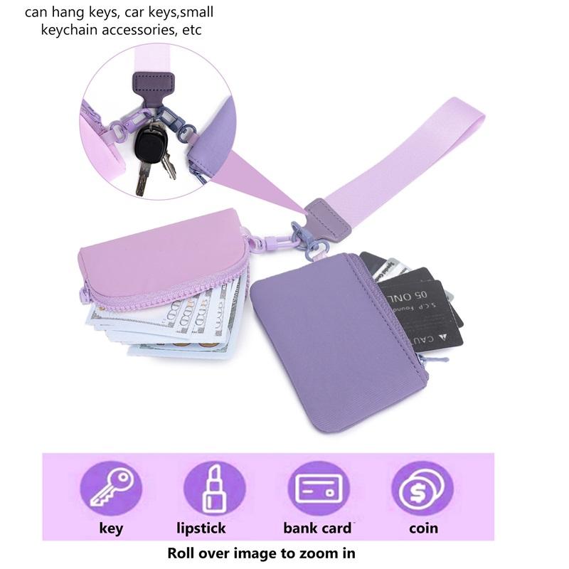Wristlet Portable Lulu Card Case Bank Card Mini Coin Organiser