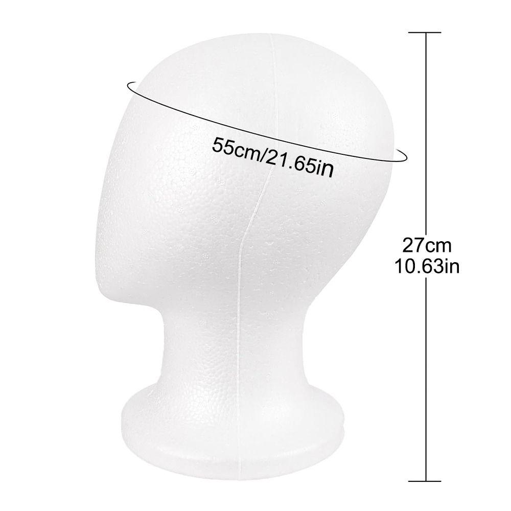 New Stable Foam Mannequin Head Lightweight White Manikin Head Wig Display Stand 3