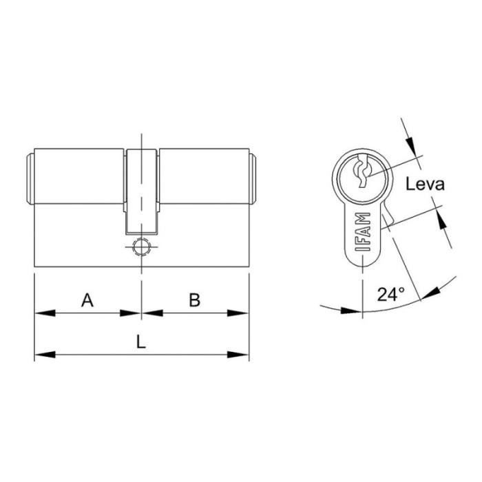Cilindru f5s4040l alamă 80mm