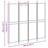 4 Panel Room Divider Beige 200 X 200 Cm Fabric