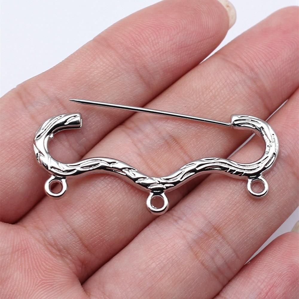 

Брошь-булавка Аксессуары Детали Детские украшения Массивные Забавные Изготовление A03-10pcs-46x20mm-Rhodium