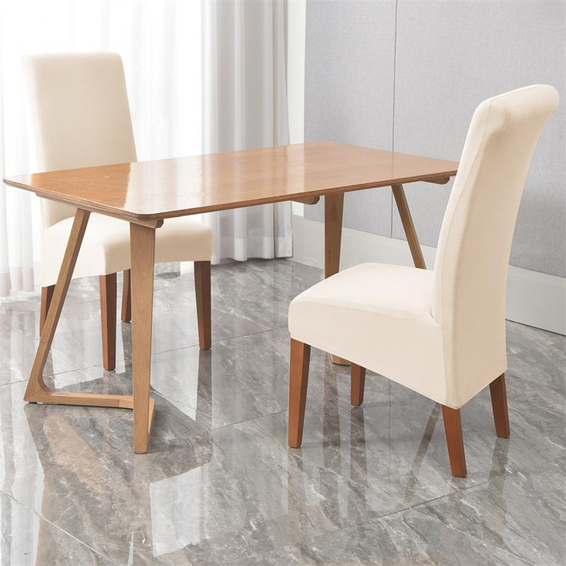 Solid Color Chair Cover Elastic Xl Size Dining Chair Covers Long Back Seat Cover All-Season Protector Cover For Living Room