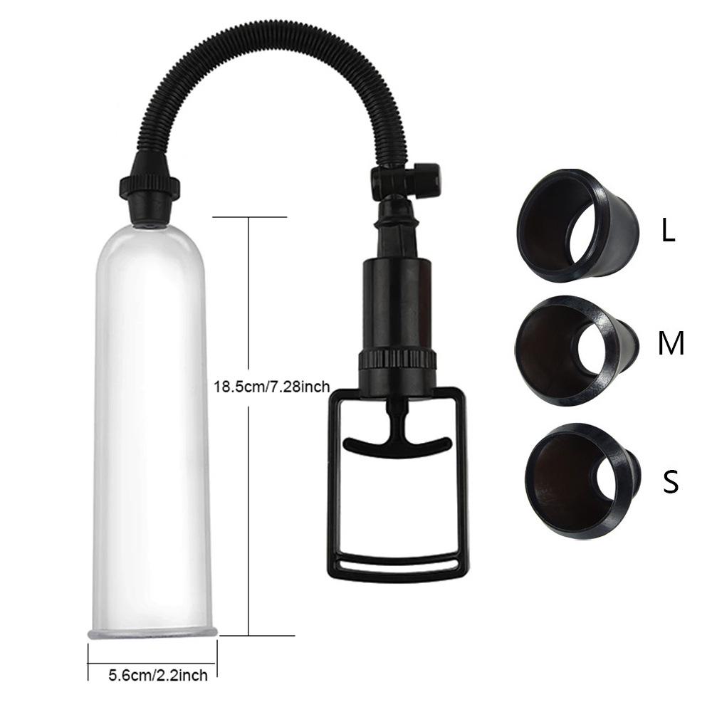 Compact Vacuum Penis Pump Trainer with Grip: Negative Pressure Enlargement Device for Men