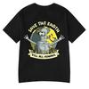 Lustige T-Shirts Retten Sie den Planeten Töten Sie alle Menschen Roboter Grafikdruck T-Shirt Herren Damen Kurzarm T-Shirt Übergroße Baumwoll Tops