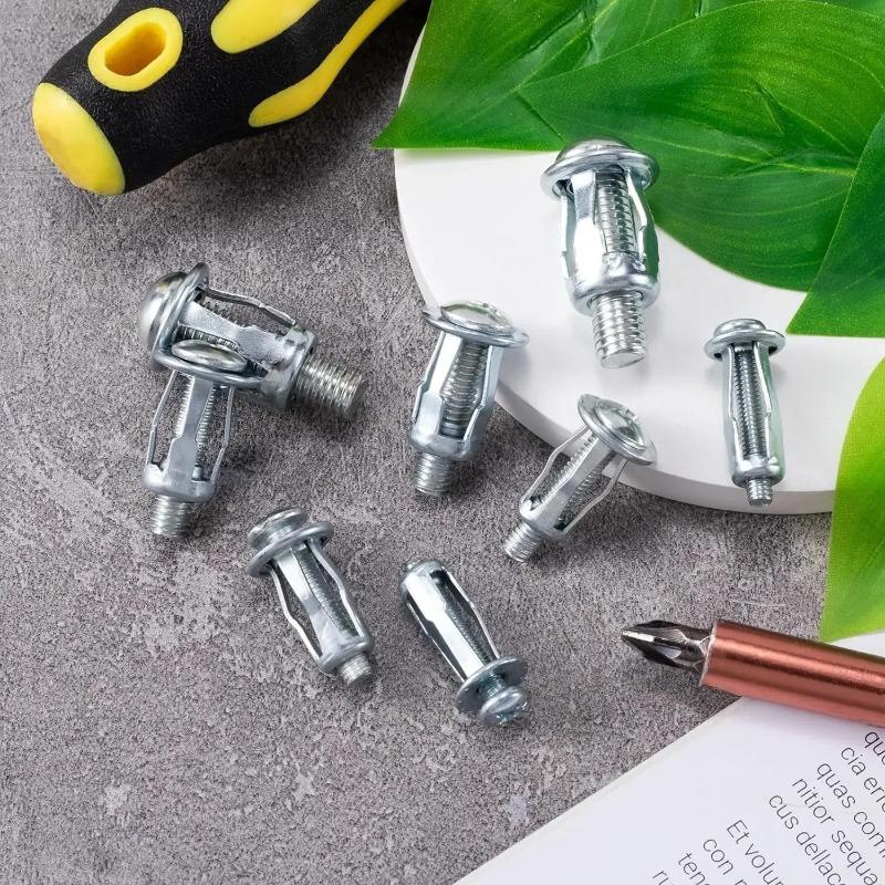 Petal Rivet Lock Nuts with Screw M4 M5 M6 M8 for Fixed License Plate Car Screw Iron Skin Metal Jack Nuts Auto Accessories 40-4pc