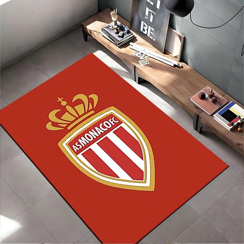 Red Carpet with AS Monaco Logo suitable as a non-slip mat for the living room or bedroom sofa