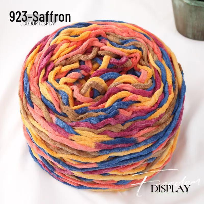 New 3.8 Liang Colored Ice Yarn: Thick Single-Strand for Crochet - Ideal for Shoes, Slippers, Scarves, and Seat Cushions.
