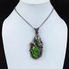 Copper Green Turquoise Pendant Copper Wire Wrapped Gemstone Jewelry Handmade Pendant Latest Design Pendant Gift For Her Copper Wire Pendant
