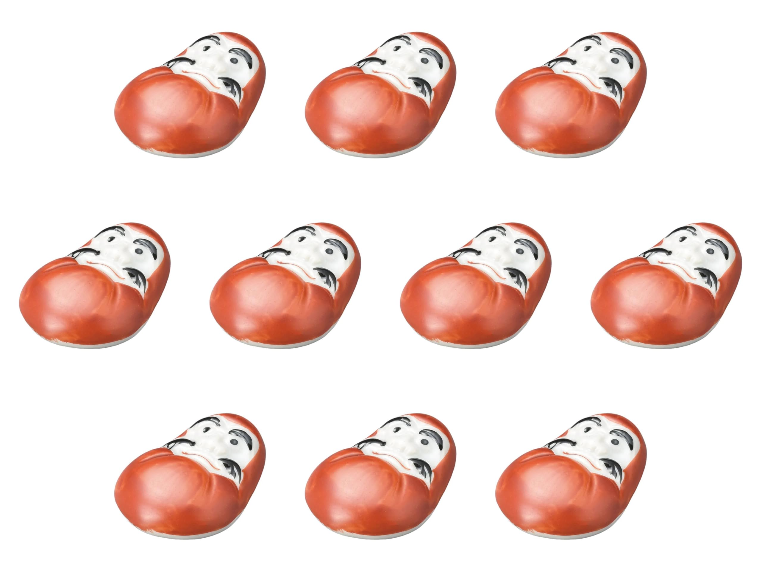 

Set of 10 Red Daruma Chopstick Rests Chopstick Rests Setomonohonpo [5.3cm]