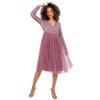 Deluxe Womens/Ladies V Neck Long-Sleeved Wrap Dress