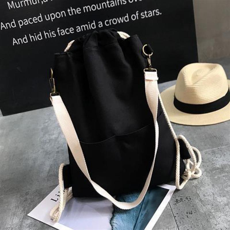 Студенческая дорожная литературная сумка-мешок на завязках простая холщовая сумка сумка для защиты окружающей среды темно-синий