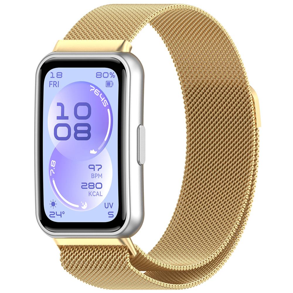 

Миланская петля для Huawei Band 11/11 NFC/11Pro/11Pro NFC Металлический Магнитный Браслет Ремешок для Huawei Band 11/Pro/NFC Дышащий Сменный Ремень золотой