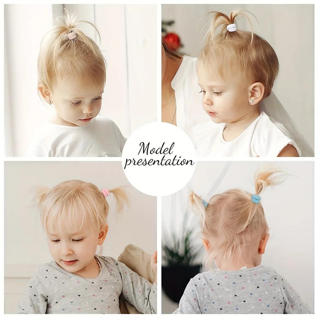 100/200/300/400pcs Children's Elastic Hair Rope, Girls Scrunchies Hair Accessories Sets, Ideal Choice for Gifts