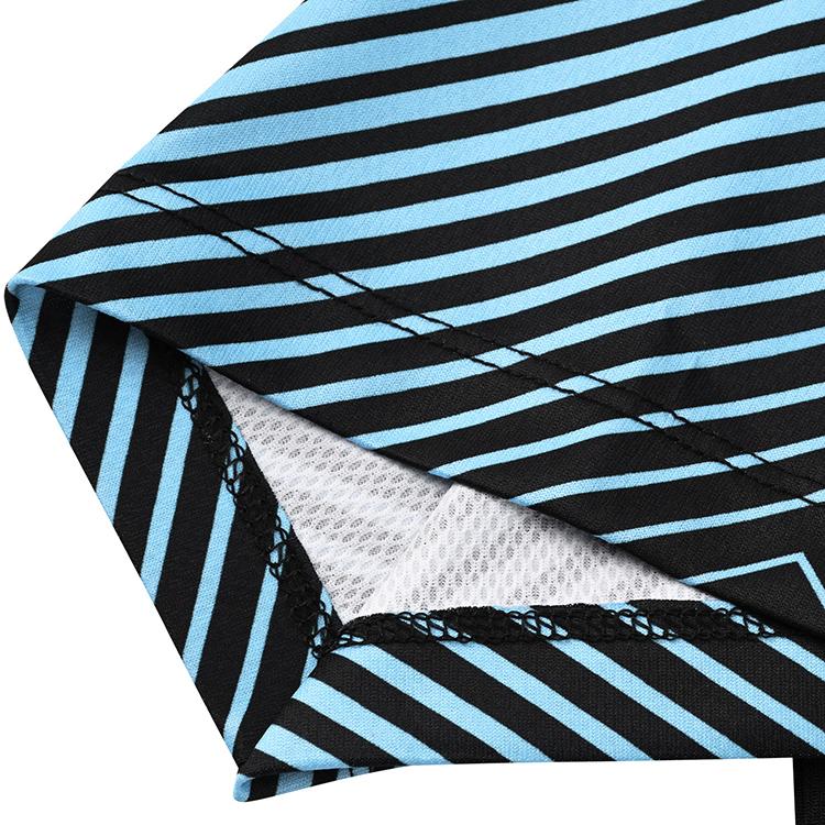 Li Ning Table Tennis Series Breathable Quick-Dry Comfortable Training Competition Polo Striped Short Sleeve Shorts Casual Sports Suit AATW065-1