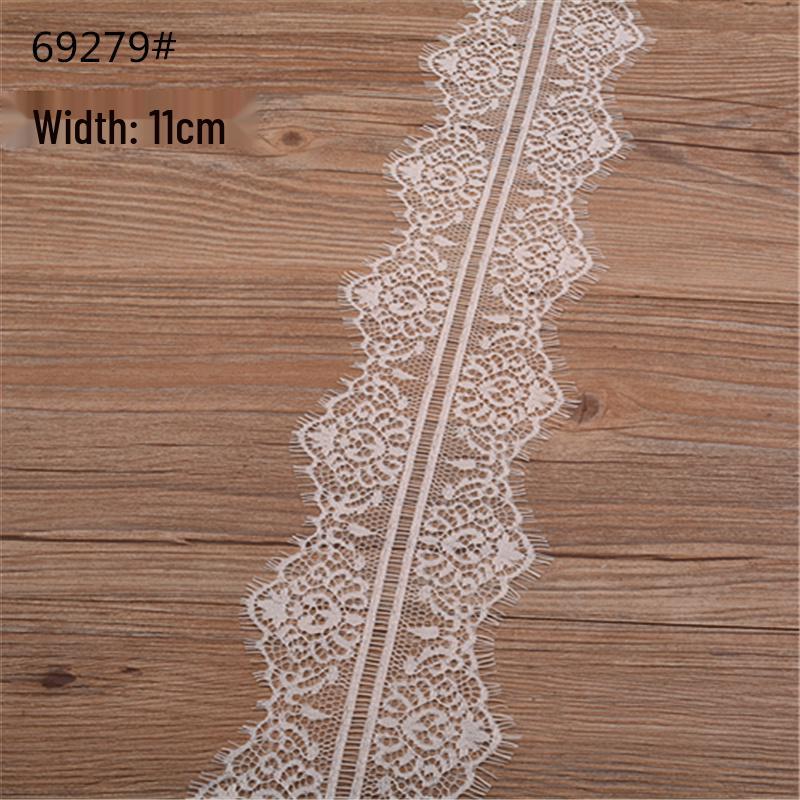 3m Black & White Eyelash Lace Fringe Trim for DIY Clothing - Multiple Styles, Non-Elastic, Soft Skirt Hem Decor.