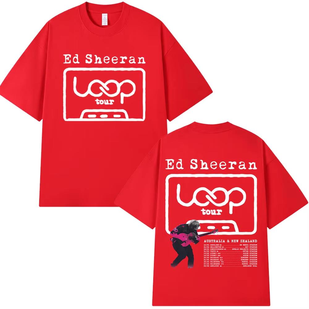 Ed Sheeran Loop Tour Australia and New Zealand 2026 Tour Merch T Shirts Men Women Fashion T-shirt Cotton Cozy T-shirt Fans Gifts