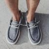 2024New Summer Men's Canvas Shoes Fashion Casual Soft Breathable Beach Shoes Lightweight Slip-On Driving Loafers