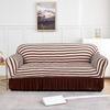 Bubble Gauze Sofa Cover with Skirt Hem All Inclusive Elastic Dust Cover for Living Room Anti Slip Furniture Protection Slipcover