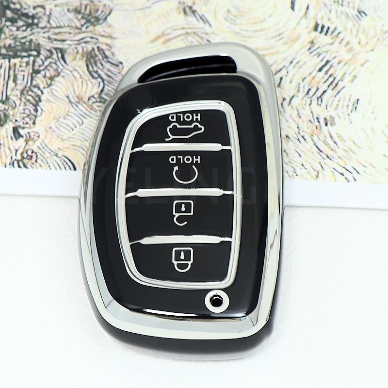 TPU Car Remote Key Case Cover Shell Fob For Hyundai Tucson Santa Fe Rena Sonata Elantra Creta Ix35 Ix45 I10 I30 I40 Accessories