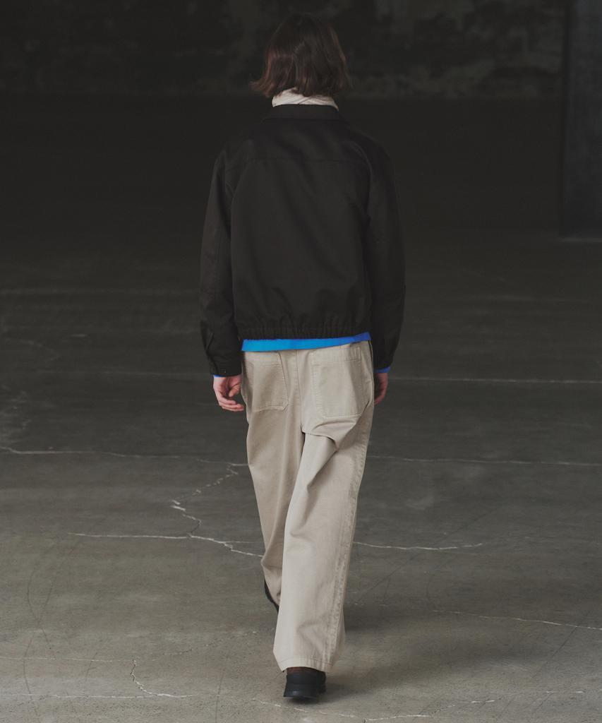 INSILENCE Garment Dyed Double-Pleat Wide Pants Beige