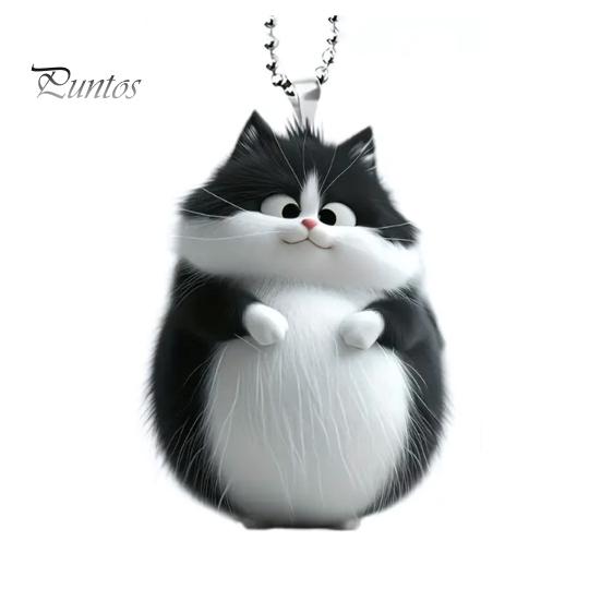 

Подвеска в виде кота, украшение для зеркала заднего вида, украшение для салона автомобиля, акриловый причудливый шарм, плоский 2D-кулон в виде котенка, подарок для друзей семьи Cat
