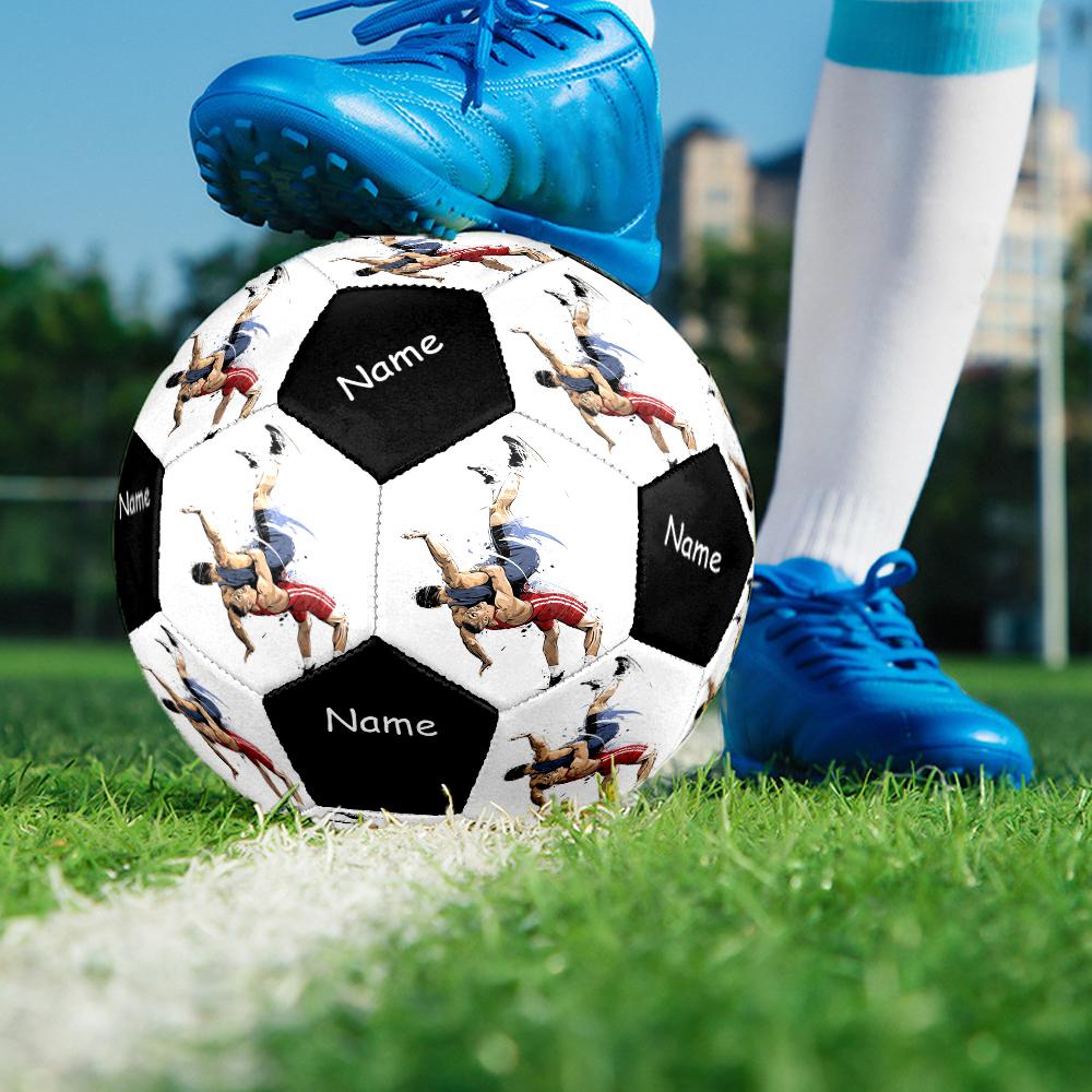 Custom Name wrestling Theme Size 5 Soccer Ball, Suitable for Both Indoor and Outdoor Matches, a Gift Suitable for Everyone.
