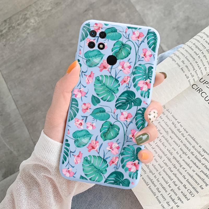 Für Redmi 10C 10 C 10A Hülle Funda Vintage Blumen Blätter Schutzhülle Weiche Capa Für Xiaomi Redmi 10C 13C 14C Bumper Case