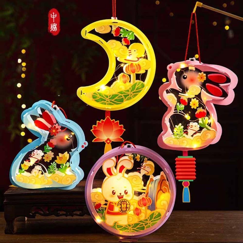 Rabbit Middle Autumn Festival Lantern Paper Ancient Style Handheld Lantern  Decoration