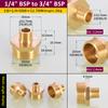 Brass Pipe Hex Nipple Fitting 1/8" 1/4" 3/8" 1/2" 3/4" 1" BSP Male Thread Quick Adapter Coupler Connector for Water Oil Gas