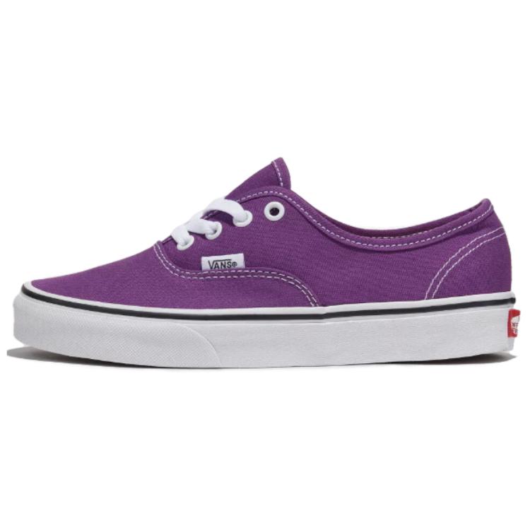 Vans Authentic Casual Comfortable Shock Absorption Wear Resistant Low Top Skate Shoes Unisex Sneakers Purple White VN000BW51N8