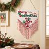 Wooden Christmas Countdown Calendar Decorative Board Hanging Christmas Decoration Ornaments Wall-mounted Xmas Advent Calendar