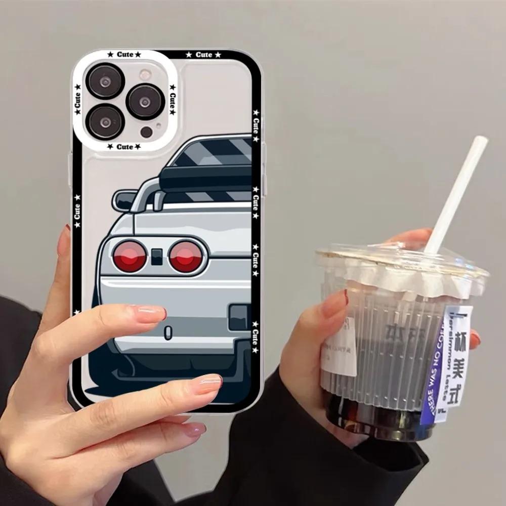 Japan JDM Sports Car Phone Case For IPhone 16 15 14 13 12 11 Pro Max XS X XR SE 2020 2022 Plus Mini Protective Cover