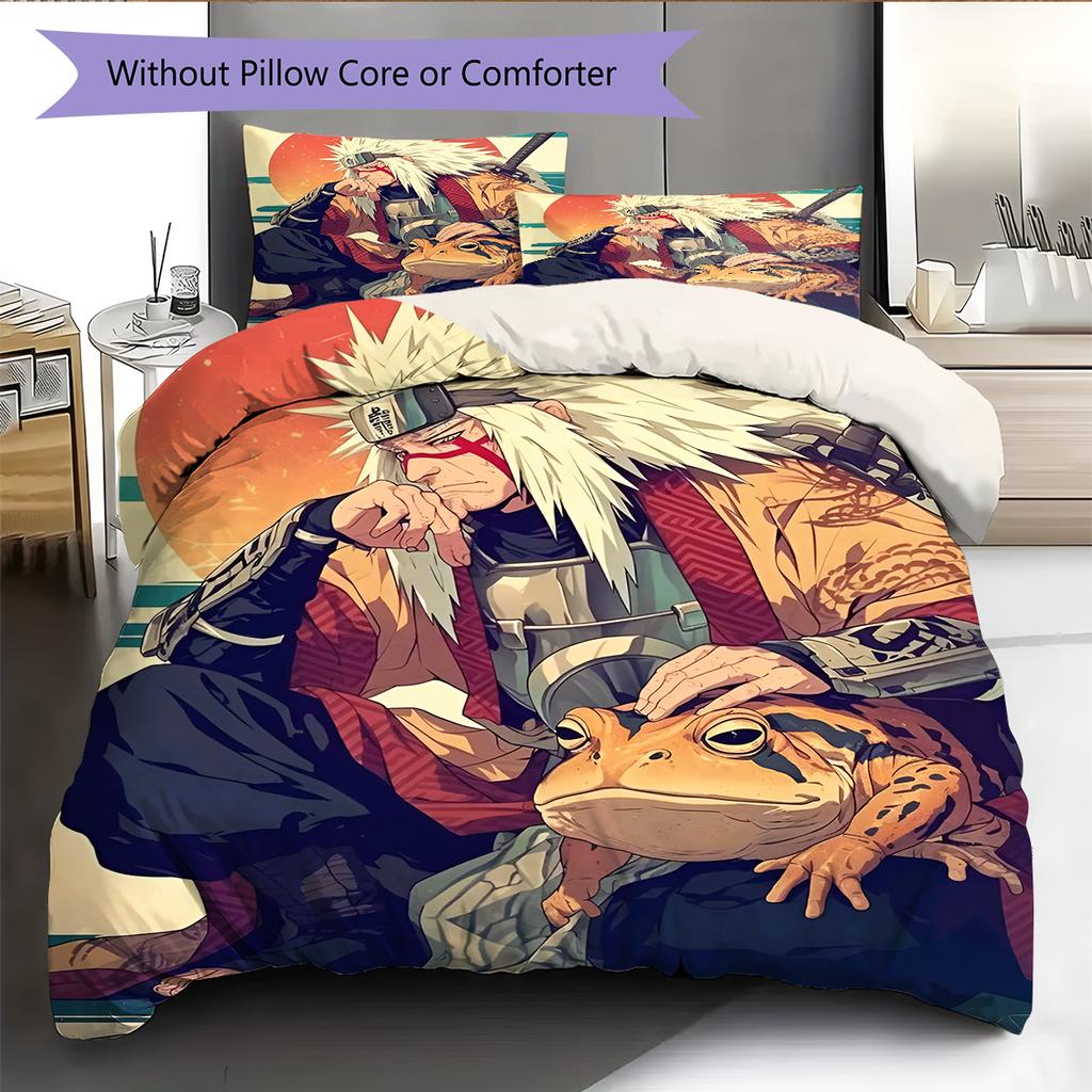 Pościel z wzorem kreskówkowym Zestaw kołdry Poszewka na kołdrę Poszewka na poduszkę Dekoracja domu Prezent urodzinowy (1 * poszwa na kołdrę + 2 * poszewki na poduszki, bez rdzenia)