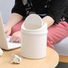 Nordic Mini Desktop Trash Can With Lid Solid Color Garbage Bin For Office Bedroom Tabletop Waste Storage Home Cleaning Organizer