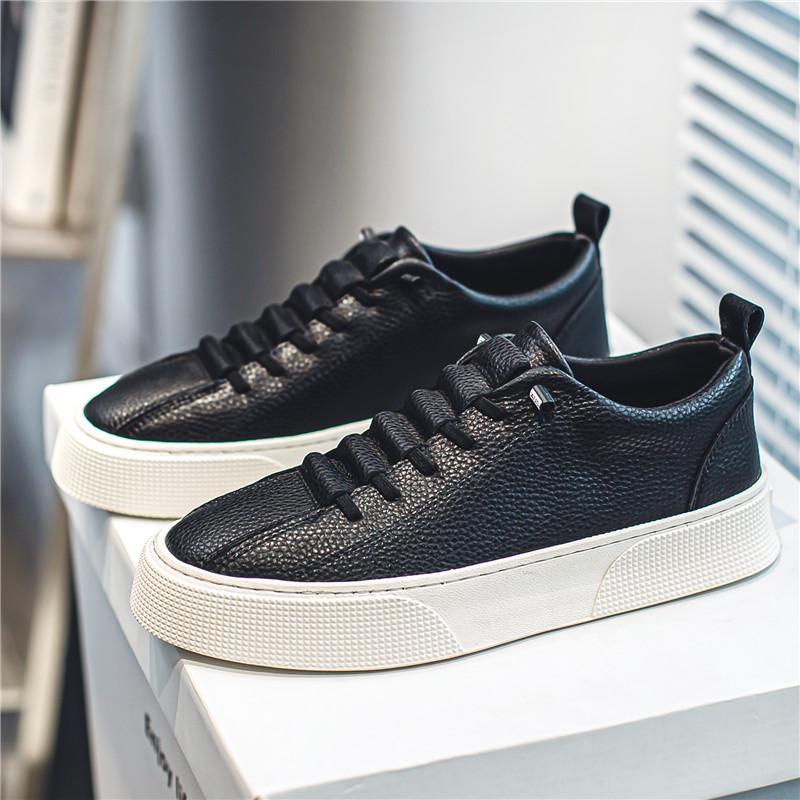 

Весенние летние туфли мужские кроссовки повседневные мягкие кожаные мужские туфли брендовые модные мужские белые туфли 39 чёрный