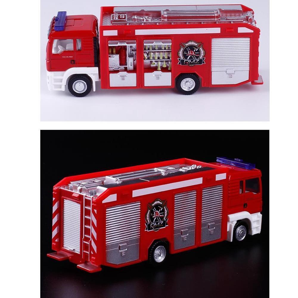 1/64 Vehicul de inginerie pentru om din aliaj de simulare pentru copii, camion de pompieri, vehicul de transport, jucării rafinate turnate sub presiune, cadou educațional de Crăciun