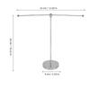 Silver Stainless Steel Conference Flagpole with Stable Base