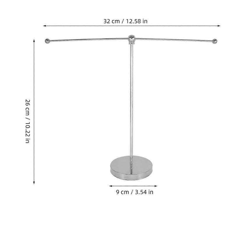 Silver Stainless Steel Conference Flagpole with Stable Base