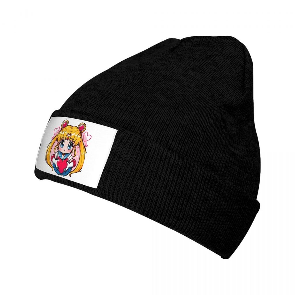 Custom Sailors Moon Anime Unisexga Skullies Beanies Caps Winter Warm Unisex Women Knitting Hats Unisex Adult Usagi Tsukino Bonnet Hats