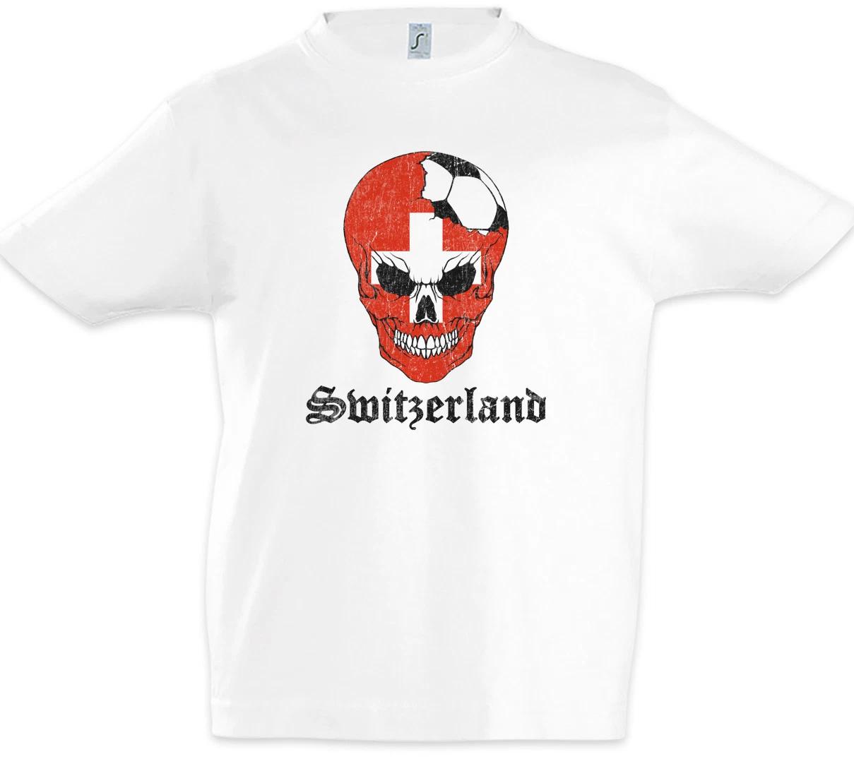 Switzerland Football Comet Kids Boys T-Shirt Flag Flag Football Switzerland- 130