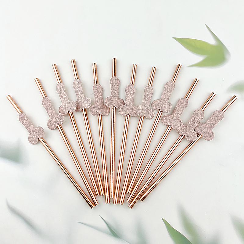 

10Pcs Wedding Drinking Paper Straws Party Tableware Bachelor Bar Party Decor